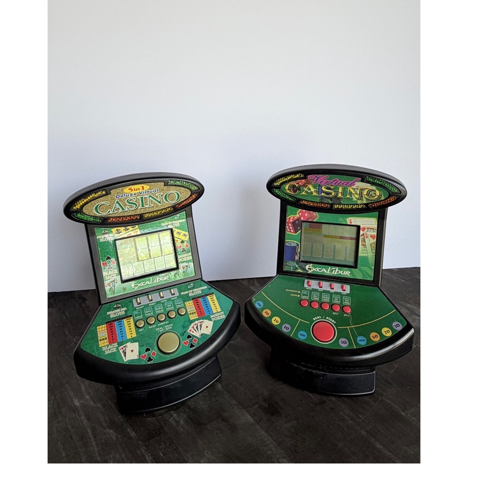 Excalibur Electronics Virtual Casino Handheld Games Tabletop Vintage